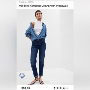 Gap Girlfriend Mid-Rise jeans Size 31 | 12R